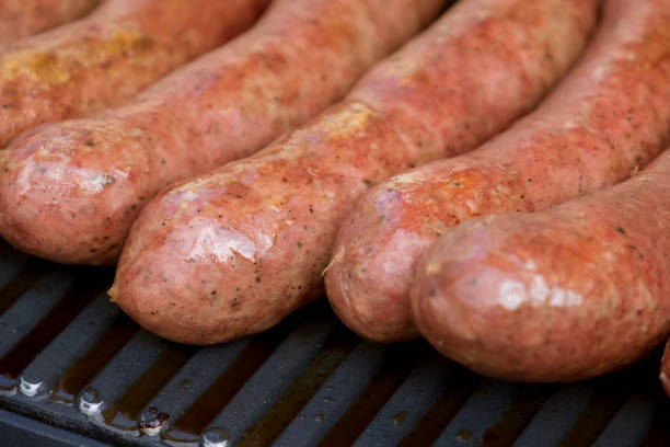 istock Sausages on the grill 913351972
