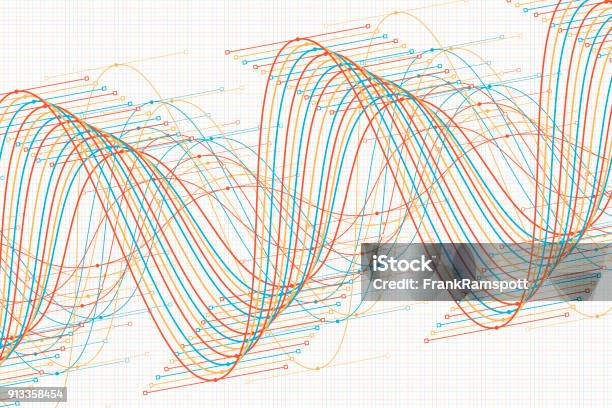 Sport Vector Sine Wave Graph Pattern Horizontal Stock Illustration - Download Image Now - Sine Wave, Graph, Wave Pattern