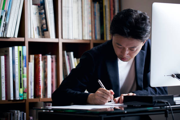 Business man working from home