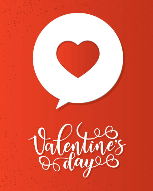 istock Inspirational lettering poster for Valentine's Day with red heart 913359528