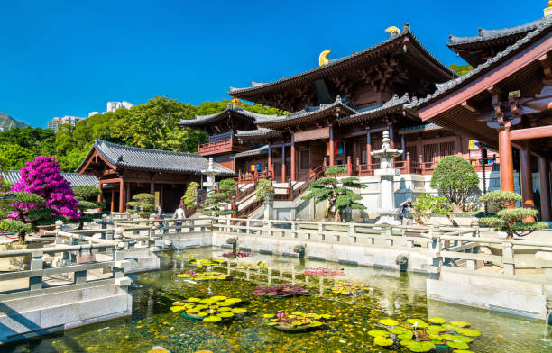 istock Chi Lin Nunnery, a large Buddhist temple complex in Hong Kong, China 913362710