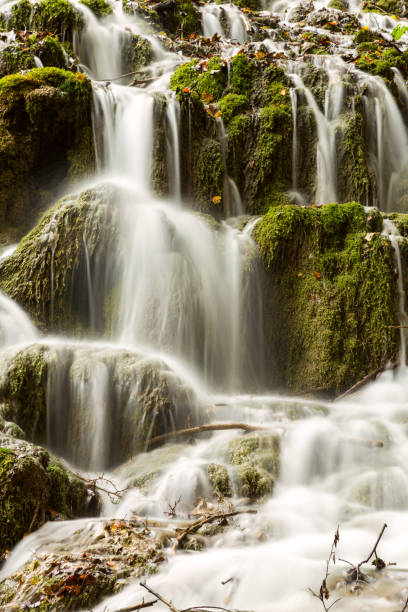 istock waterfall in deep forest in Plitvice national park 913366630