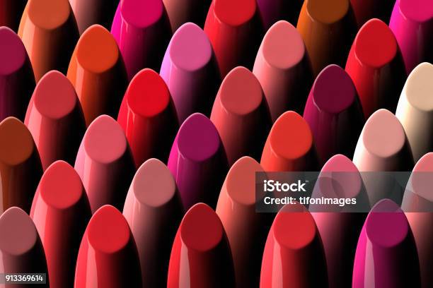 Futtersortiment Von Lippenstiften Stockfoto und mehr Bilder von Make-Up - Make-Up, Lippenstift, Kosmetik