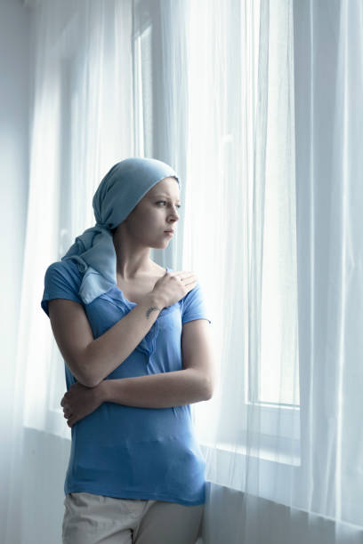 istock Lonely sick woman with cancer 913375240