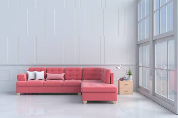 istock pink sofa in white living room decor 913384234