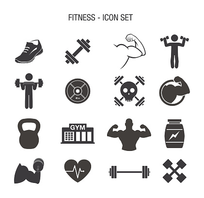 Vector of Fitness Icon Set