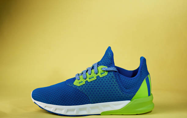 istock One colorful new sneaker shoe 913387358