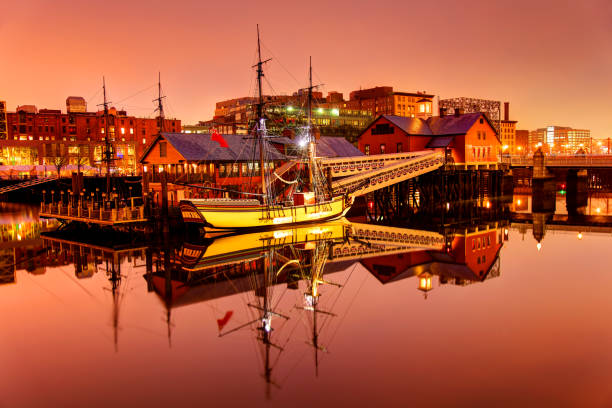 Boston Tea Party Ships along the Waterfront Boston is the largest city in New England, the capital of the state of Massachusetts. Boston is known for its central role in American history,world-class educational institutions, cultural facilities, and champion sports franchises. boston harbor stock pictures, royalty-free photos & images