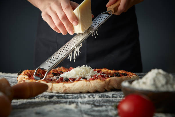 pizza - making stock-fotos und bilder