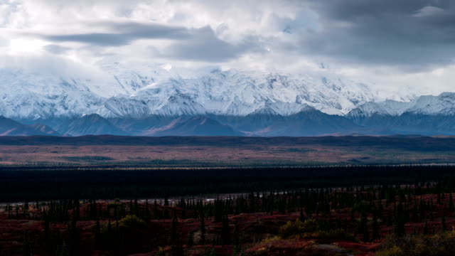 Denali Mountain landscape time lapse
