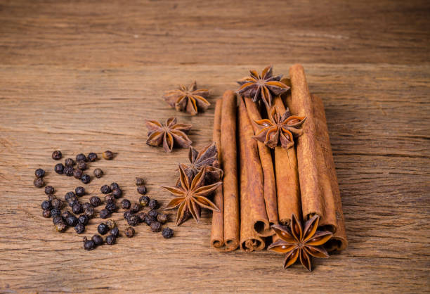 istock Star anise and cinnamon stick,black pepper 913419442