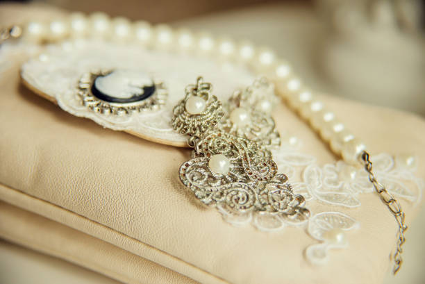 istock Beautiful bridal accessories for brides during fees. Dressing table. 913423060