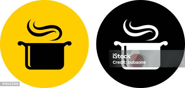 Steam Pot Stock Illustration - Download Image Now - Icon Symbol, Cooking Pan, Cooking
