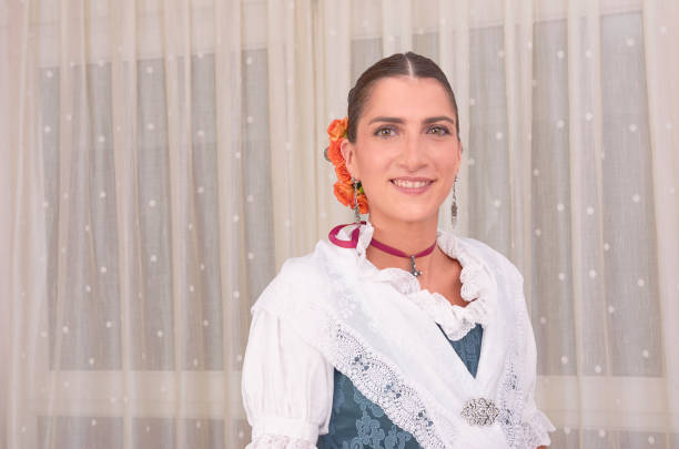 Beautiful woman is wearing a regional customes