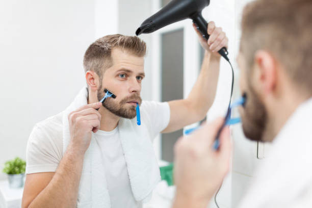 istock Morning hygiene, Man in the bathroom and his morning routine 913432168