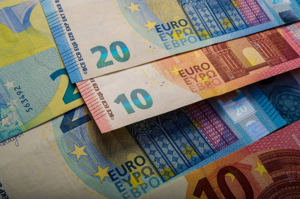istock paper euro notes. Ten and twenty euros. 913452424