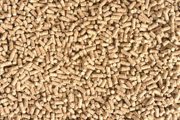 Photo of close up of granulated animal food texture