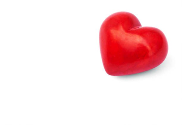 Heart isolated on white background, Valentine's Day greeting card.