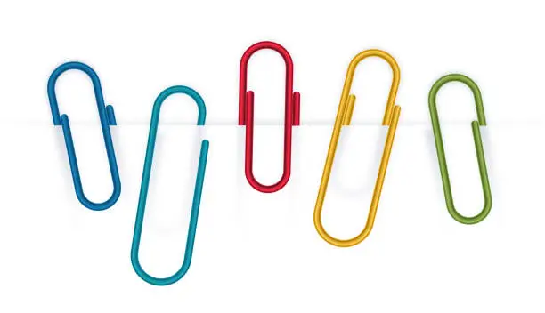 Vector illustration of Paperclips