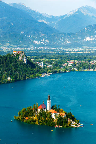 istock Panoramic view of Bled Lake, Slovenia 913466340