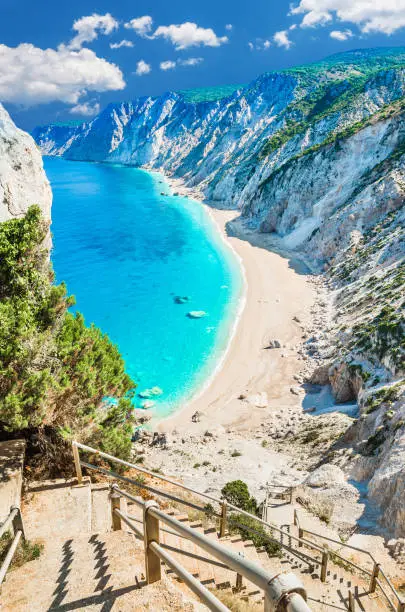 Photo of Famous Platia Ammos beach in Kefalonia island, Greece