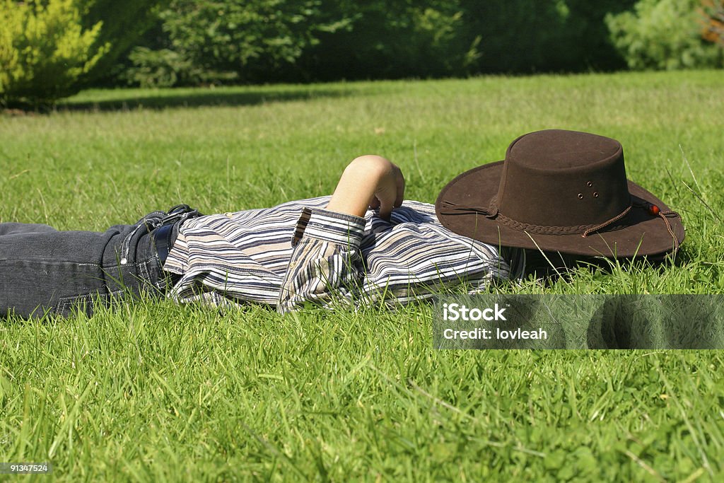 Child asleep in the grass  Napping Stock Photo