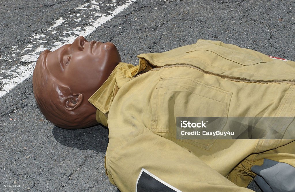 Fuego práctica prueba - Foto de stock de Maniquí de pruebas libre de derechos