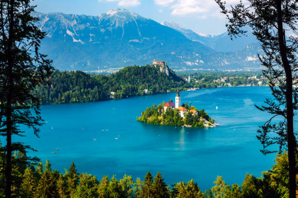 istock Panoramic view of Bled Lake, Slovenia 913482756