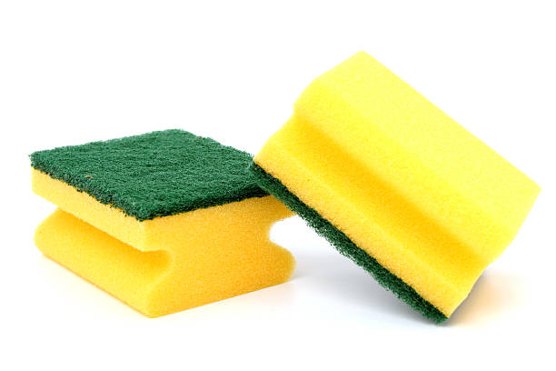 istock Sponge for washing utensils, on a white 91348470