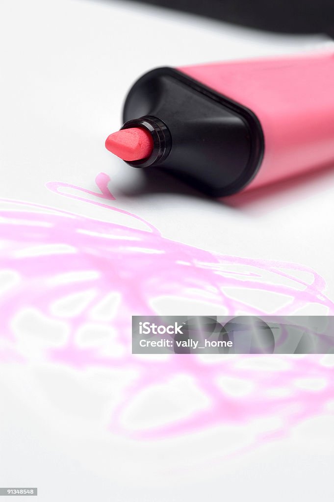 핑크 형광펜 scribbles - 로열티 프리 0명 스톡 사진
