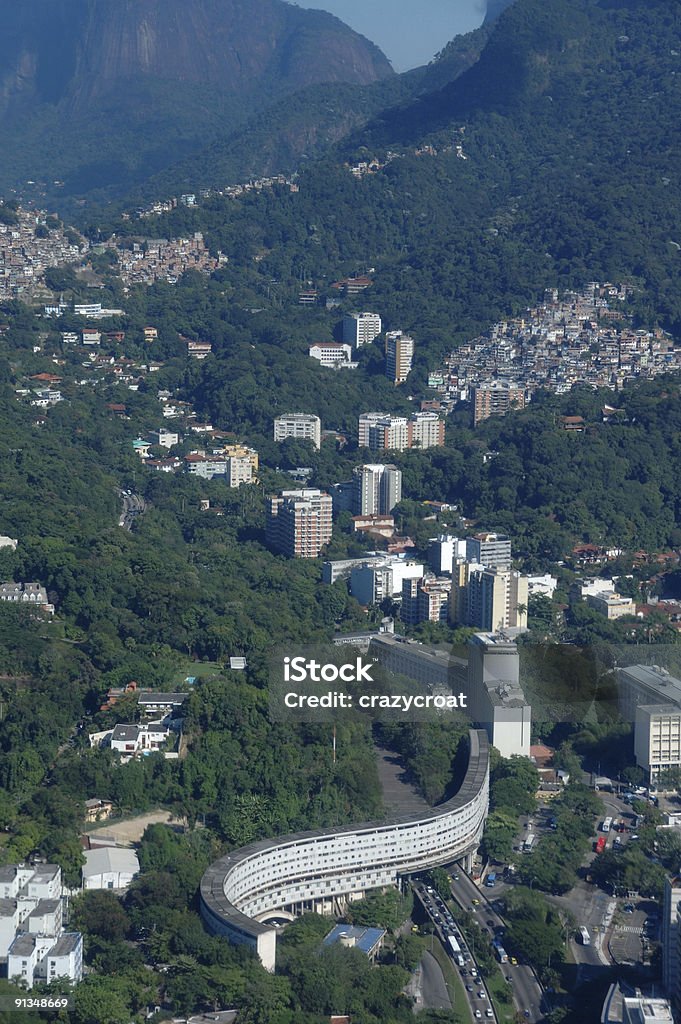 View of Rio de Janeiro neighbourhood  Aerial View Stock Photo