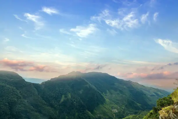 Photo of World’s End in Horton Plains in Sri Lanka - popular tourist destination.