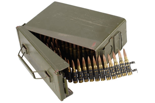 istock US Army Ammo Box with ammunition belt and bayonet 913489564