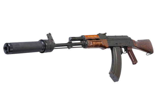 istock AK 47 assault rifle with sound suppressor (silencer) 913489766