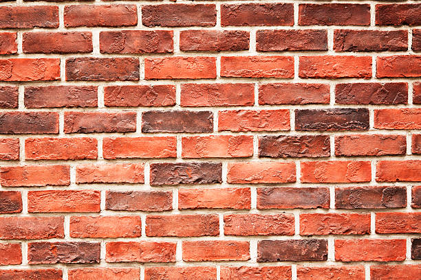 Red brick wall stock photo