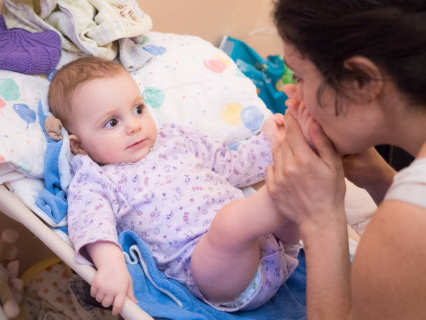 istock Little baby girl after a bath 913496822