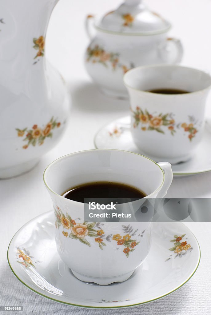 티 또는 커피 설정 - 로열티 프리 0명 스톡 사진
