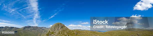 Rocky Green Summits Big Blue Skies Stock Photo - Download Image Now - Aerial View, Blue, Cloud - Sky