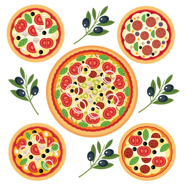 illustrations, cliparts, dessins animés et icônes de pizza italiennes  - architectural parts