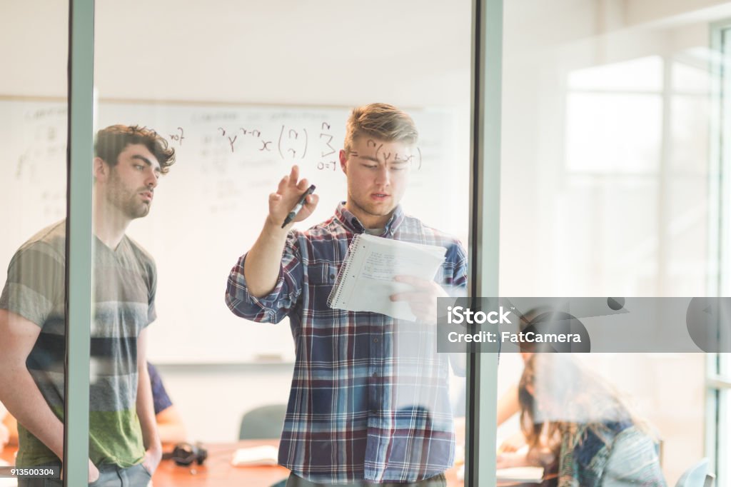 Solving A Mathematical Problem Scene Math Problem Solving In A Conference Room Stock Photo - Download Image ...
