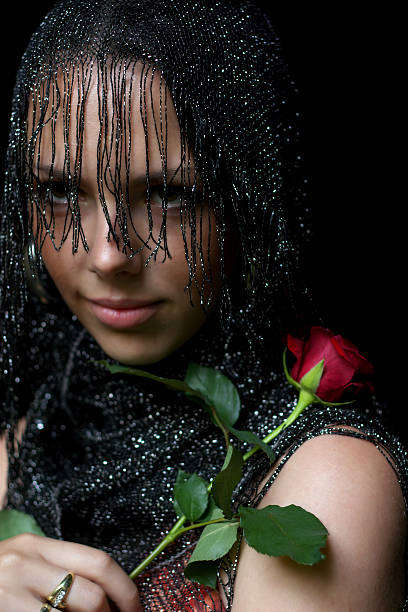 istock Woman And Rose 02 91350065