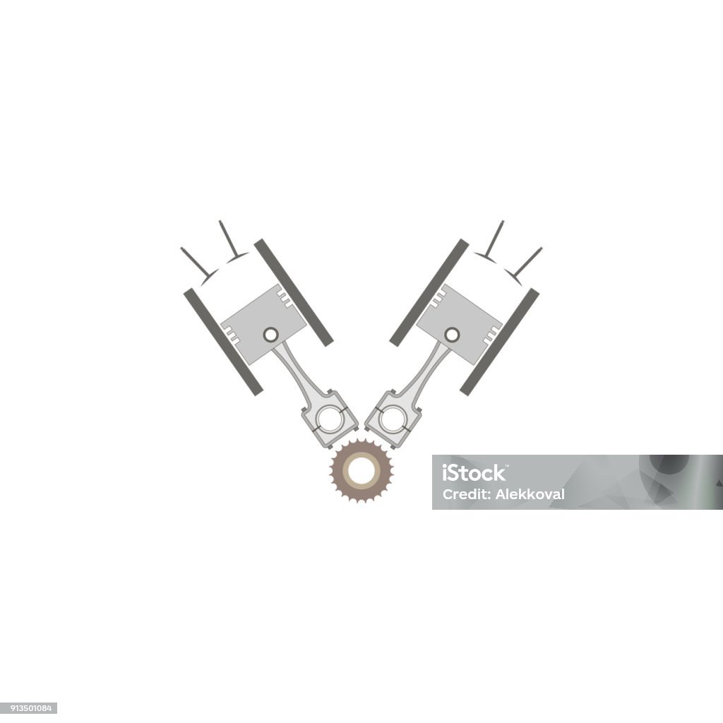 W Engine Simple Drawing Schematic Drawing Wshaped Engine Stock Illustration - Download Image ...