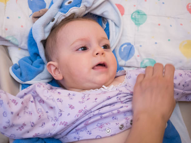 istock Little baby girl after a bath 913501356