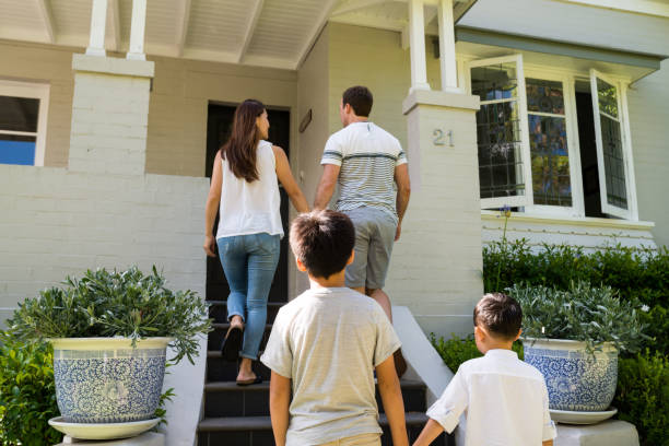 istock Young mixed family at home 913502118