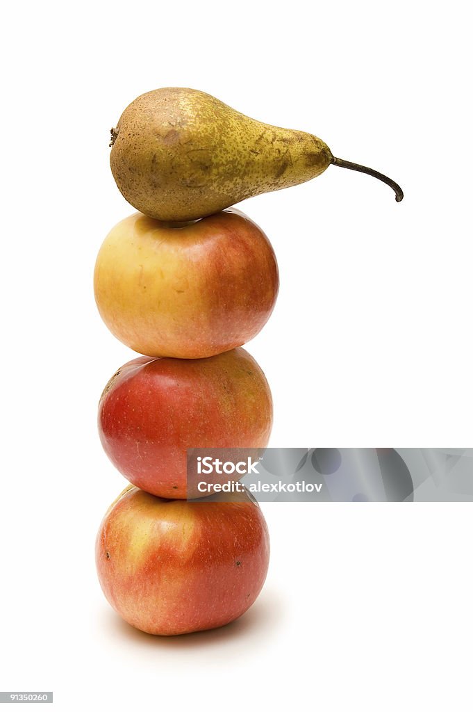 Pila di mele e pere - Foto stock royalty-free di Alimentazione sana