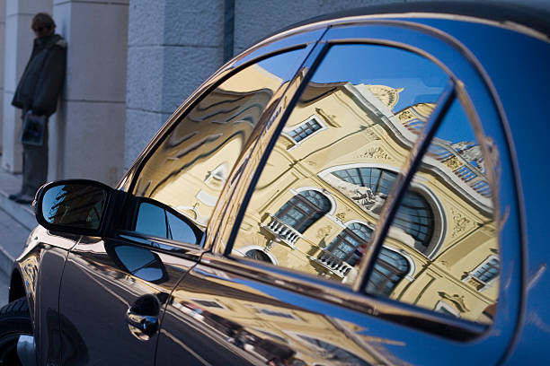 istock Theatre building reflecting in car glass 91350637