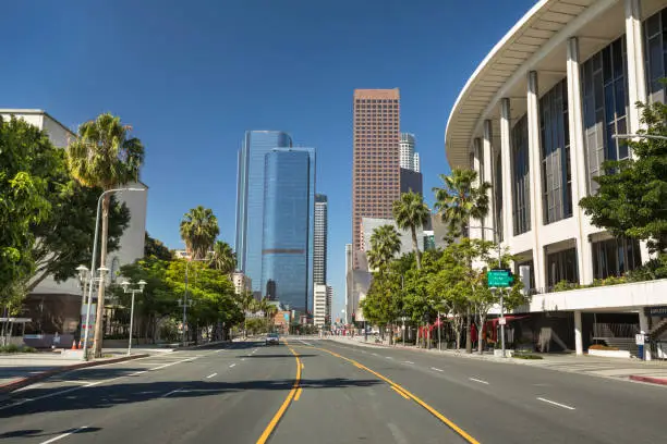 Photo of Los Angeles downtown and Dorothy Chandler Pavilion
