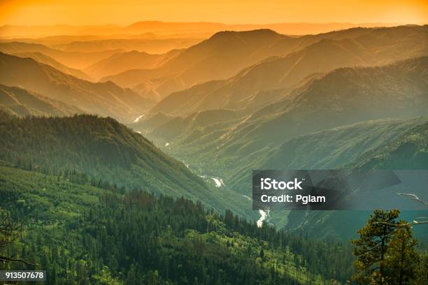 Mist Rises On The Sierra Nevada Mountains California Usa Stock Photo - Download Image Now