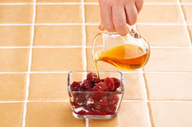 raspberry and cherry with syrup