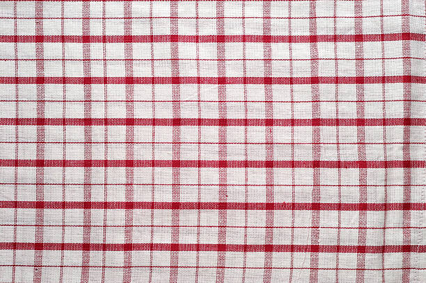 Red and white tablecloth pattern stock photo